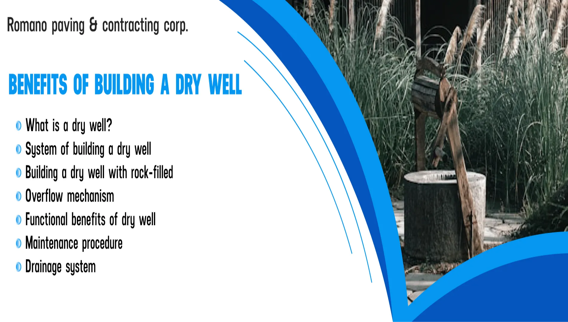 Benefits of Building a Dry Well in New York